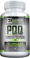 PQQ- PYRROLOQUINOLINE Quinone - (75 ct x 20mg) by Element Nutraceuticals - Supports Heart and Healthy Mitochondrial Function