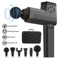 Tohoyard Massage Gun, Handheld Muscle Massager Gun with 5 Speeds and 6 Massage Heads, Cordless Percussion Muscle Gun for Body Pain Relief