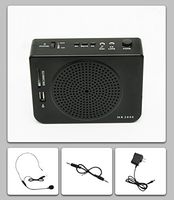 VoiceBooster Voice Amplifier & Mp3 Player & FM Radio 16watts Black MR2800 (Aker) by TK Products, Portable, for Teachers, Coaches, Tour Guides, Presentations, Costumes, Etc.