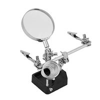 Helping Hand Magnifying Glass 5× Multifunctional Magnifying Glass Magnifier with Adjustable Clips for Soldering Work 2.4 In Lens Dia