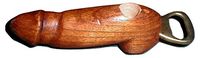 Pipe Penis Phallic Tobacco Smoke Pipe Bottle opener 6-7" long dong wood statue BROWN or BLACK , for tobacco smoke