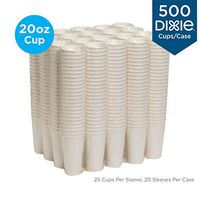Dixie PerfecTouch 20 oz. Insulated Paper Hot Coffee Cup by GP PRO (Georgia-Pacific), White,  5320W, 500 Count 500 Count (25 Cups Per Sleeve, 20 Sleeves Per Case)