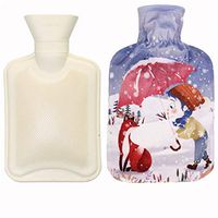 XIANGEN Hot Water Bottle Water Injection Explosion-Proof Small Student Female Mini Hot Water Bag City Comfort Hot Water Bottle (2Pcs) 31.520Cm