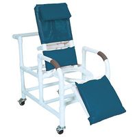 Wheeled Reclining Shower/Commode Chair with Legrest Wheeled Reclining Shower/Commode Chair with Legrest, without Pail