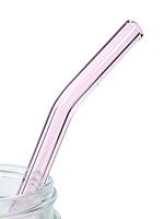 Pink Sapphire Barely Bent Long Straw