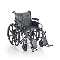 DUKAL WCDE2011P Tech-Med Duro-Trac Wheelchair, Removable Arm, Elevating Leg Rest, 350 lb. Weight Capacity, 20" Height
