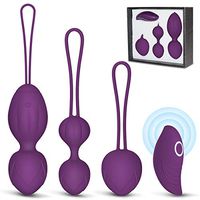 Kegel Balls for Tightening, Ben Wa Balls for Women Pelvic Floor Strengthening Device and Bladder Control Exerciser (Purple, 3 Balls)