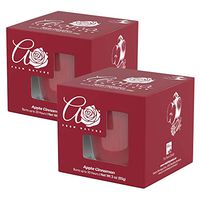 Aroma From Nature Apple Cinnamon 3 oz AireCare Scented Candle - 2 Pack - Aromatherapy Candles - Home Fragrance - Apothecary Glass With Single Wick