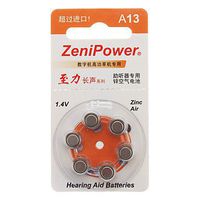 NingB ZeniPower A13 Hearing Aid Button Battery (6pcs)