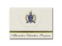 Signature Announcements Alternative Education Program (Walla Walla, WA) Graduation Announcements, Presidential style, Basic package of 25 with Gold & Blue Metallic Foil seal