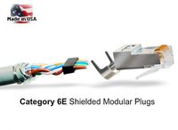Category 6E (& 5E), Shielded Modular Plugs w Loadbar - Bag of 50