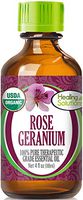 Organic Rose Geranium Essential Oil (100% Pure - USDA Certified Organic) Best Therapeutic Grade Essential Oil - 120ml