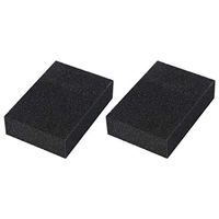 uxcell 2pcs Scouring Pad Non-Scratch Scouring Sponge Scrub Pads 4" x 2.8" For Scouring Kitchen, Dishwashing, Black