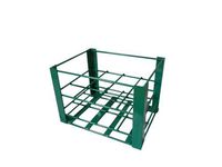 FWF Heavy Duty Oxygen Rack Holds 12 (D OR E Style) CYLINDERS Diameter 4.3" Made in USA