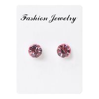 BKID 1 Pair Weight Loss Earrings Stud Earrings Healthy Stimulating Acupoints Stud Magnetic Therapy (Pink)