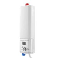 220V Digital Display Mini Smart Electric Tankless Water Heater-Easy Installation-for Kitchen Bathroom(White)