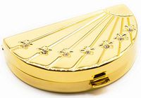 Sun & Stars Semicricle Pocket Purse Portable Travel Pill Box & Medicine Organizer (1 Large Compartment)