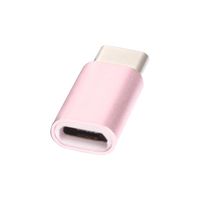  Orcbee  _1PC USB-C Type-C to Micro USB Data Charging Adapter for Samsung Galaxy S9/S9 Plus (Pink)