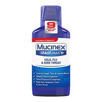Mucinex Fast-Max Adult Liquid - Cold, Flu, Sore Throat 9 oz (Pack of 8)