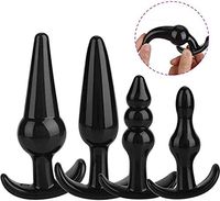 T-bar Base Kit/Training Toys/Womens Stimulato/Set of 4 pcs Beginners Anales Set/Best Idea for Gift to Him/Black