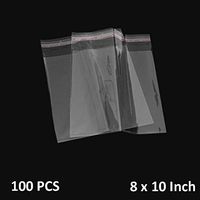 The Elixir Packaging 8" x 10" Crystal Clear Reclosable Resealable Poly Bags