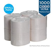 Dixie Ultra Heavy-Weight Small Paper Platters by GP PRO (Georgia-Pacific), White, SX9PLW, 1000 Count (125 Platters Per Pack, 8 Packs Per Case)