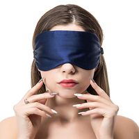 COLD POSH 16mm Silk Sleep Mask,Soft Eye Mask with Adjustable Strap,Eye Cover for Sleeping,Travel,Work,Meditation,Night Blindfold Eyeshade,Navy M