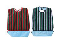 BIHIKI 2 PCS Adult Bib for Eating with Crumb Catcher,PVC Waterproof Clothing Protector,Stain Resistant Adult Aid Apron for Elderly Patient Senior,18.5"X24.8"