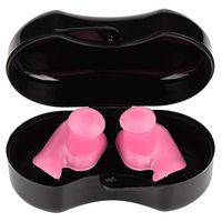 Qiterr Earplugs 1 Pair Professional Silicone Waterproof Anti-Noise Earplugs for Adult and Kids, Surfers, Swimmers and Other Water Athletes(Pink)