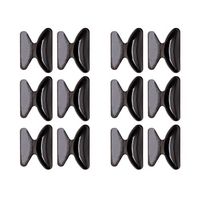 6 Pairs Black Silicone Eyeglasses Nose Pads - Non-Slip 2.5 mm Thin Sunglasses Nosepads L