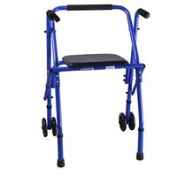 Folding Walker for Seniors Elderly, Handicap, Disabled -Portable Medical Walker with Adjustable Height Adult Walker -, 33" - 37"