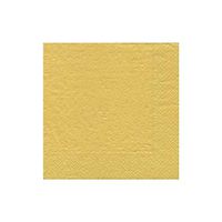 Caspari Solid Paper Cocktail Napkins in Gold, 20 Per Package