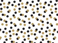 Black & Gold Polka DOTS White Tissue Paper for Gift Wrapping 20"x30" Sheets (10)