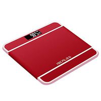 Electronic Scale Household Products Household Adult Small and Accurate Female Weight Measuring Instrument Intelligent Body Fat Weighing Weight Scale (Color : Red)