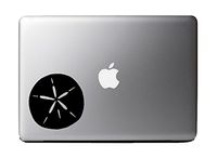 Black Sand Dollar Vinyl Decal Sticker for 13" Macbook Laptop Computer