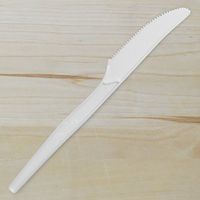 Full Size Knife - White, 100% Compostable, Heavy Duty, Elegant and Classy Bright White Finish, KNIFE-WHT (1000)
