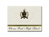 Signature Announcements Clover Park High School (Lakewood, WA) Graduation Announcements, Presidential style, Basic package of 25 with Gold & Black Metallic Foil seal