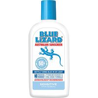Blue Lizard Sensitive Mineral Sunscreen – No Chemical Actives – SPF 30+ UVA/UVB Protection, 8.75 oz, Two Pack
