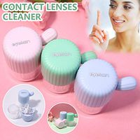 Portable Rotary Contact Lens Cleaner, Manually Contact Lens Washer Cleaner, Suitable for Using During Traveling Or Outdoor Activity, Clean Just a Minute Without the Risk of Damaging the Lens (Blue)