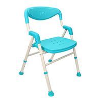 ZPWSNH Aluminum Folding Shower Chair/Stool Slip Bath Shower/Maternity Shower Stool/Blue Bath Stool