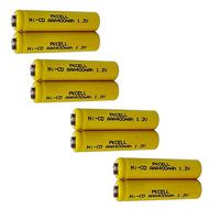 1.2V AAA 400mAh Button Top NICD Rechargeable Battery for Solar Lights 8PC