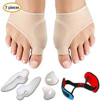 LDXRZ Silicone Thumb Valgus Correction Kit, Bunion Corrector Toe Sleeves Separators, Bunion Splints and Hallux Valgus Pain Relief (Set of 7) OneSize