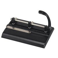 Martin Yale 5325B Master 5000 Series Hole Punch, Black, 9/32" Hole Diameter, Up To 32-sheets of 20 Pound Bond Paper, Adjustable Heads for 2-3 Hole Punching