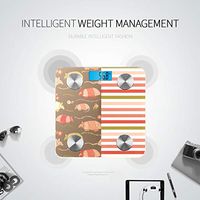 Bluetooth Scale for Weight Cartoon Cute Retro Romantic Wild Flower Scale Bmi Body Fat Composition Monitor Analyzer with Smartphone App for Body Management-396 Lbs