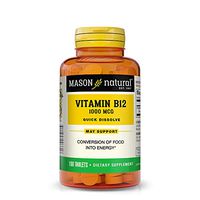 Mason Natural, Vitamin B-12, 1000 Mcg Sublingual Cyanocobalamin Tablets, 100-Count Bottles (Pack of 3), Dietary Supplement Supports Energy, Growth, Red Blood Cell Formation, Nerve Cells Health