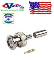 BNC Crimp on BNC Male Connector for RG Cable (10 Pack)