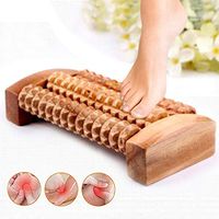 Fullfun Wooden Foot Roller Wood Care Massage Reflexology Relax Relief Massager Spa Gift Anti Cellulite Foot Massager 2Pcs