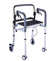 XRX Adjustable Rollator Walker with Seat and Wheels Folding Walker Mobility Aid for Adult, Seniors, Elderly & Handicap