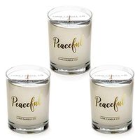 LUNA CANDLE CO. Peaceful - Lavender Scented Luxurious Candles - 11 Oz (3 Pack)