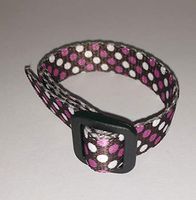 Epilepsy Life VNS (Vagus Nerve Stimulator) Wrist Watch Band Abstract Prints (Pink and Brown Dots, 9.5)